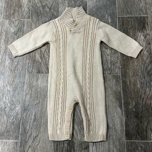 FAO Schwarz Cream Cable Knit Kids One Piece